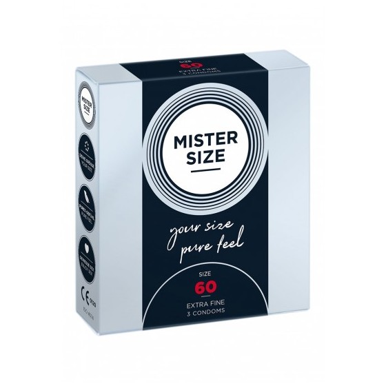 PRESERVATIVOS MISTER SIZE  60 MM (3 UNIDADES)