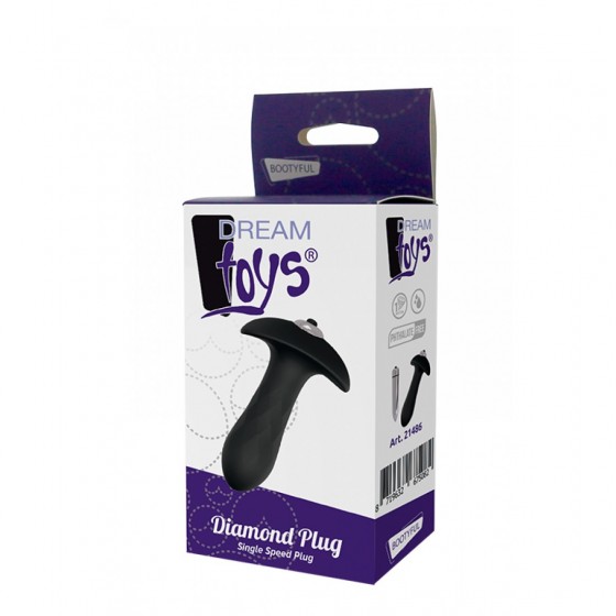 PLUG ANAL DIAMOND DREAM TOYS C/ VIBRAÇÃO
