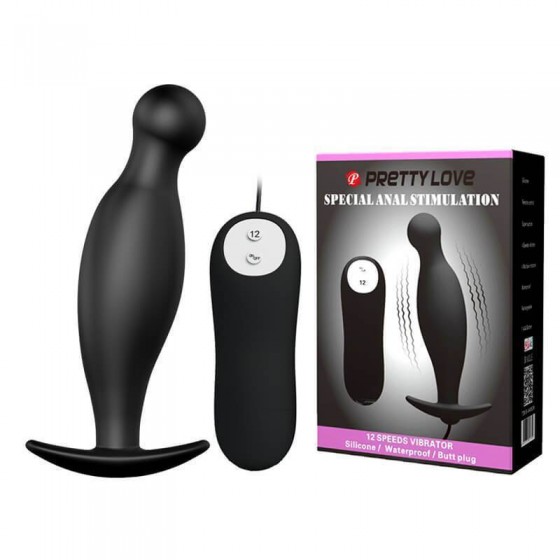 PLUG ANAL PRETTY C/VIBRAÇÃO LOVE SPECIAL STIMULATION 12V