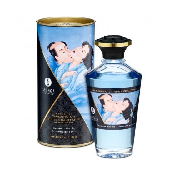 ÓLEO MASSAGEM SHUNGA EFEITO CALOR SABOR COCO 100 ML