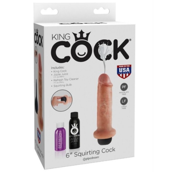 DILDO KING COCK 15.24 CM SQUIRTING