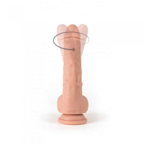 VIBRADOR REALÍSTICO VIRGITE R9 C/ROTAÇÃO USB  19CM