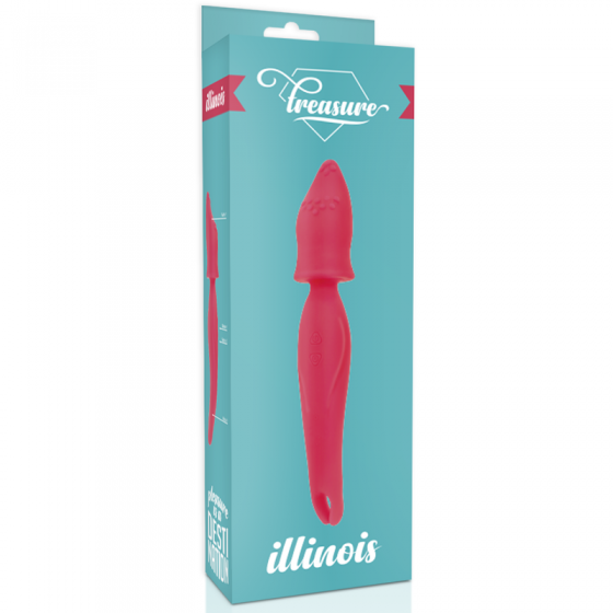 VIBRADOR TREASURE ILLINOIS SILICONE ROSA USB