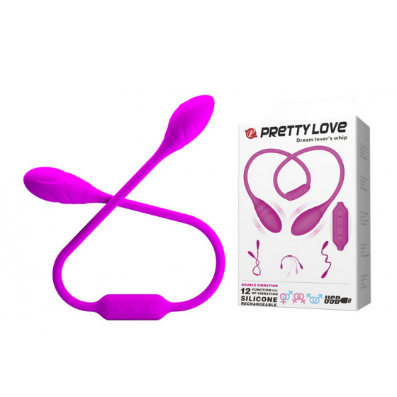 ESTIMULADOR/VIBRADOR PRETTY LOVE DREAM LOVER'S WHIP 12 VEL. USB