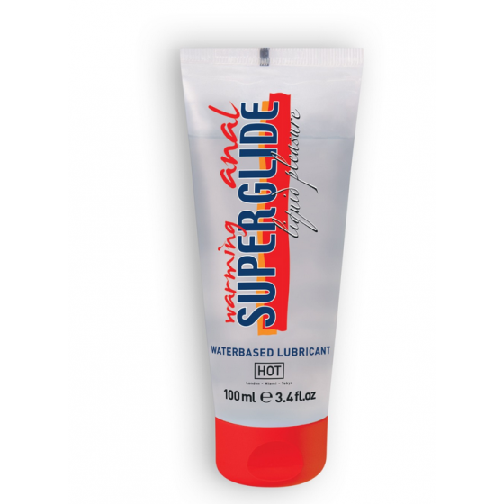 LUBRIFICANTE À BASE DE ÁGUA COM EFEITO CALOR WARMING ANAL SUPERGLIDE HOT™ 100ML