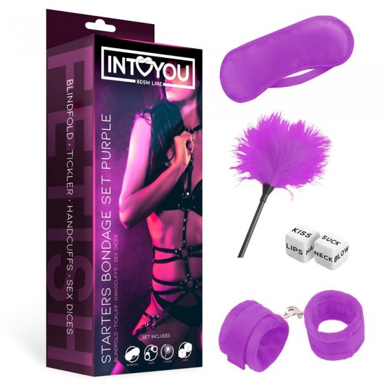 KIT BDSM LINE 4PÇS INTOYOU LILÁS