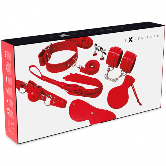 KIT 8 PEÇAS EXPERIENCE BDSM FETISH VERMELHO