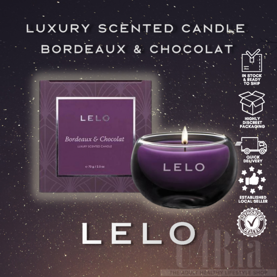 VELA AROMÁTICA LELO BORDEAUX E CHOCOLATE 70GR