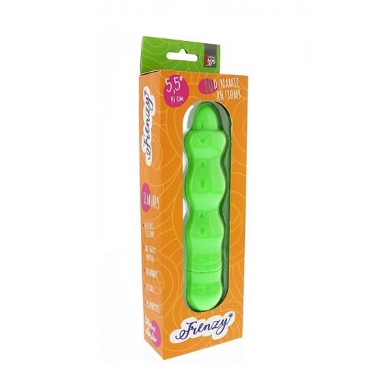 VIBRADOR SILICONE FRENZY VERDE 13.5cm