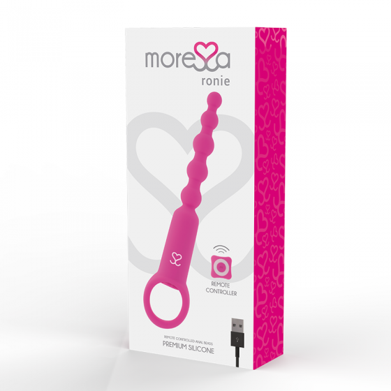 VIBRADOR ANAL MORESSA RONIE C/ COMANDO ROSA