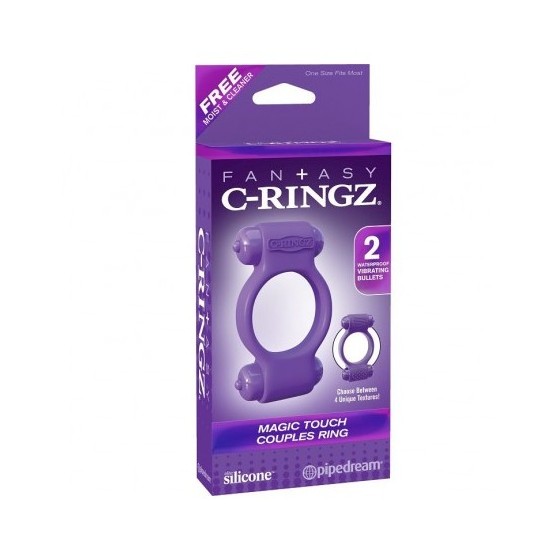 ANEL FANTASY C-RINGZ MAGIC DUPLO SILICONE C/ VIBRAÇÃO