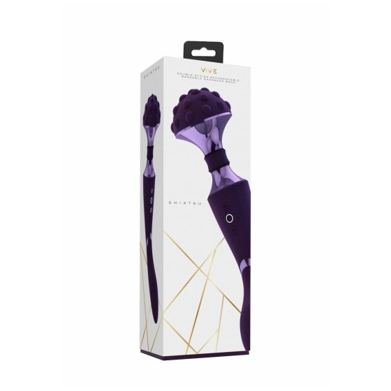 ESTIMULADOR WAND VIVE  FLEXÍVEL SHIATSU ROXO