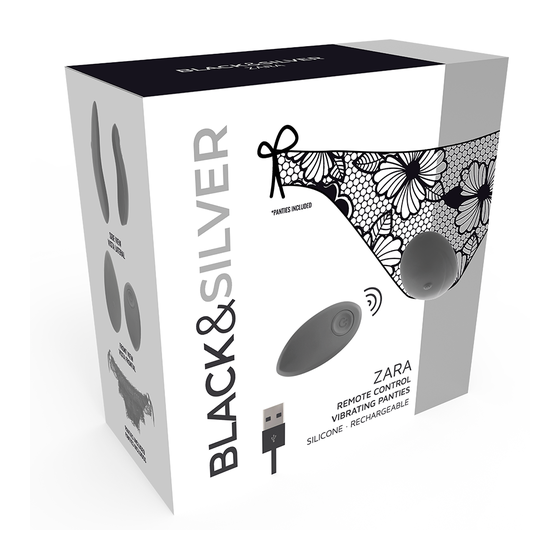 BOXER VIBRATÓRIO BLACK & SILVER ZARA C/ COMANDO