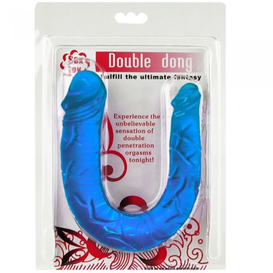 DUPLO DONG DILDO DUPLO BAILE  AZUL