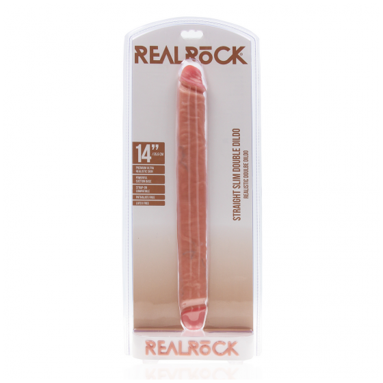DILDO DUPLO REALÍSTICO REALROCK 14'' (35 cm) - PELE