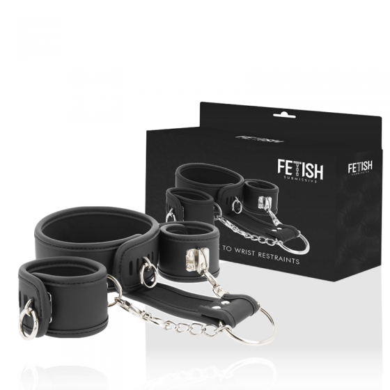 ALGEMAS E COLAR  FETISH SUBMISSIVE - COURO VEGANO COM FORRO DE NOPRENE