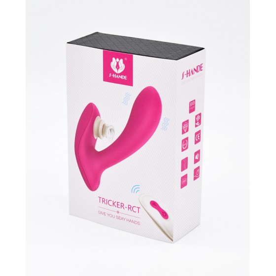VIBRADOR ESTIMULADOR TRICKER DUPLO ESTÍMULO SUCÇÃO E PONTO G