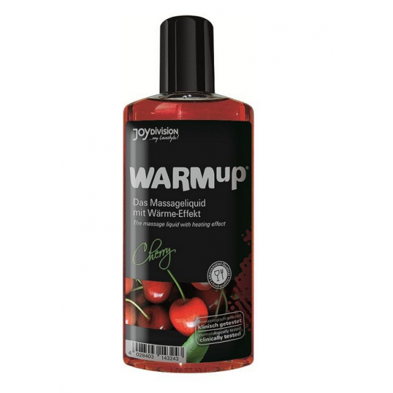 ÓLEO DE MASSAGEM COMESTÍVEL WARMUP CEREJA 150ML