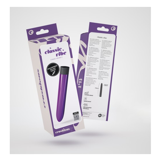 VIBRADOR CLASSIC VIBE CRUSHIOUS ROXO