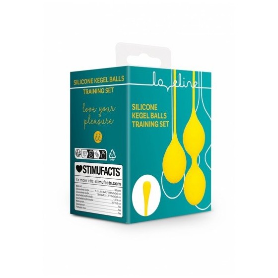 KIT TREINO BOLAS KEGEL SILICONE AMARELAS