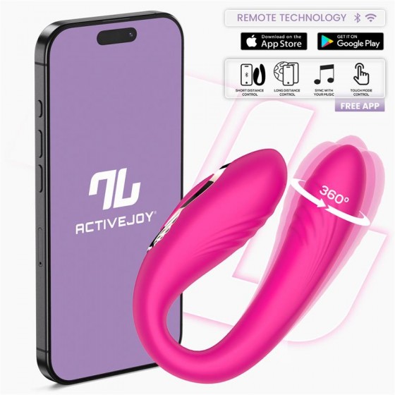 VIBRADOR CASAL INTOYOU APP SERIES 360o C/ APP ROSA