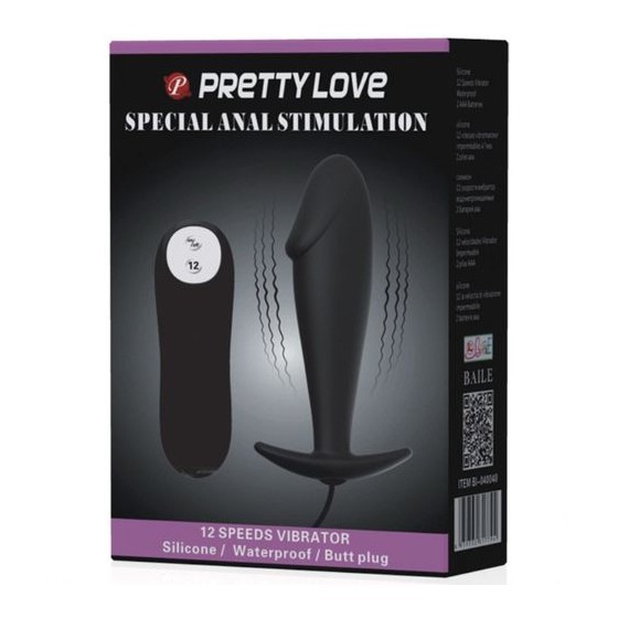 PLUG ANAL PRETTY LOVE SILICONE C/VIBRAÇÃO