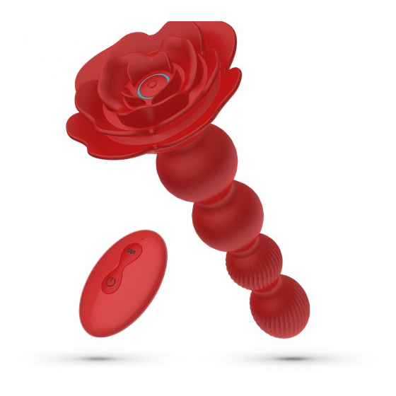 PLUG ANAL ROSALINE C/ ROTAÇÃO E COMANDO CRUSHIOUS USB