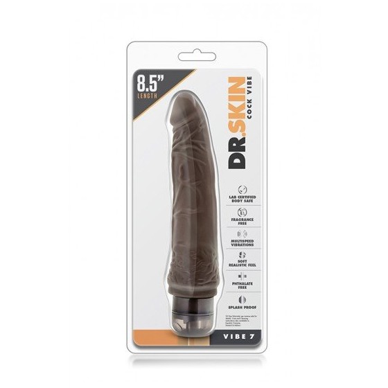 VIBRADOR REALISTA VIBE 7 CHOCOLATE DR.SKIN